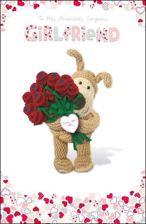 To My Absolutely Gorgeous Girlfriend Boofle With Roses Design Valentine's Day Card