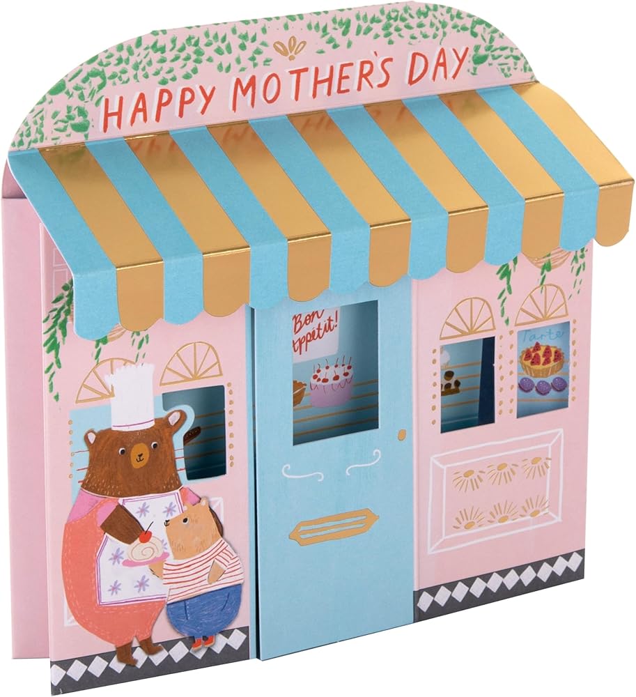 3D Patisserie Shop Design Mother's Day Card