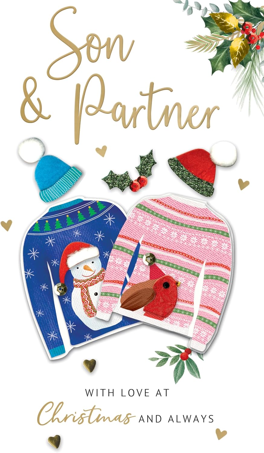 Embellished Hand-Finished Son & His Partner Christmas Card– Shop Inc