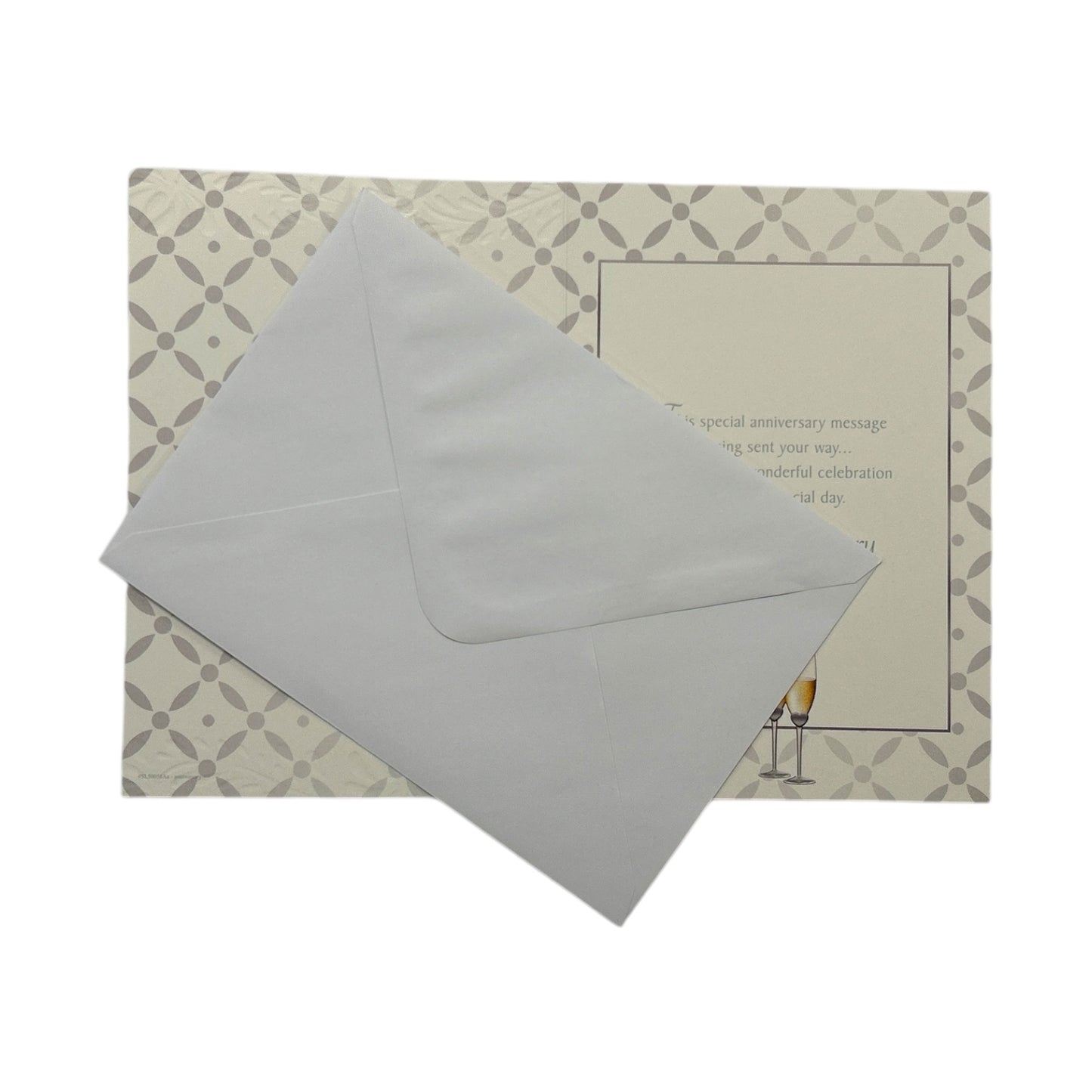 To Daughter & Son-In-Law Heart Frame Champagne Glass Design Anniversary Card