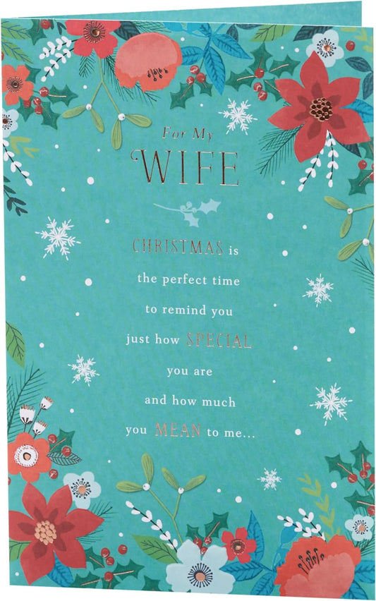 Wife Christmas Card Heartfelt Design 