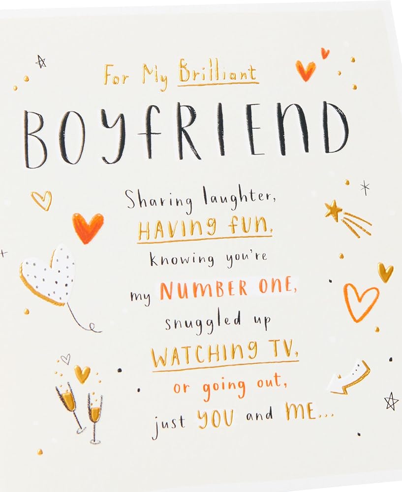 Sweet Rhyme Design Boyfriend Valentine's Day Card