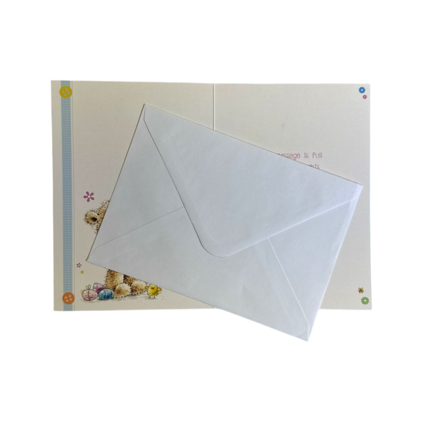 For A Special Daughter Cute Teddy Holding Tulip Flowers Design Easter Card