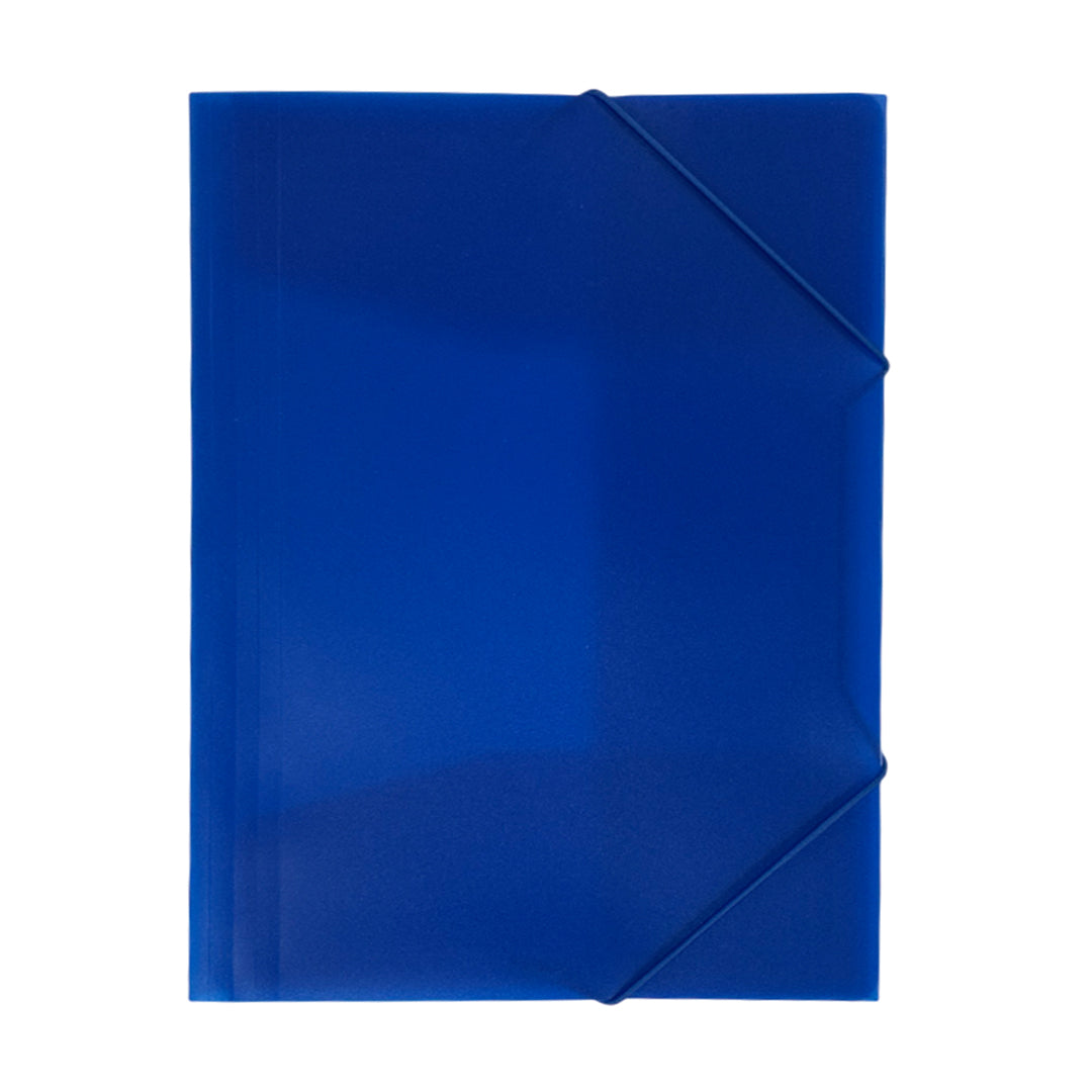 Pack of 12 A4 Clearview Blue 3 Flap Folders with Elasticated Closure