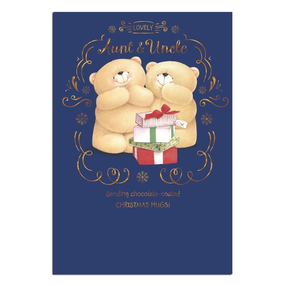 Forever Friends Aunt & Uncle "Hugs" Christmas Card