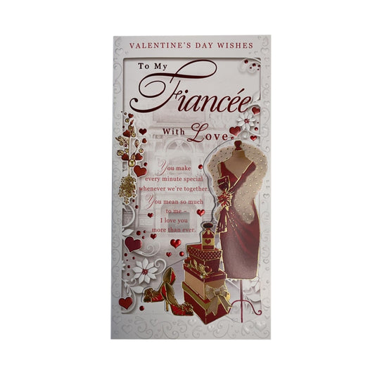 To Fiancee Love More Than Ever Valentine's Day Card