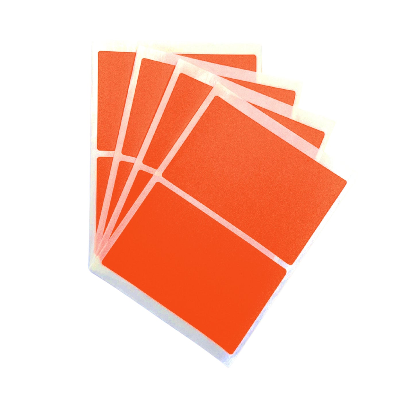 Pack of 48 Fluorescent Red 50x80mm Rectangular Labels