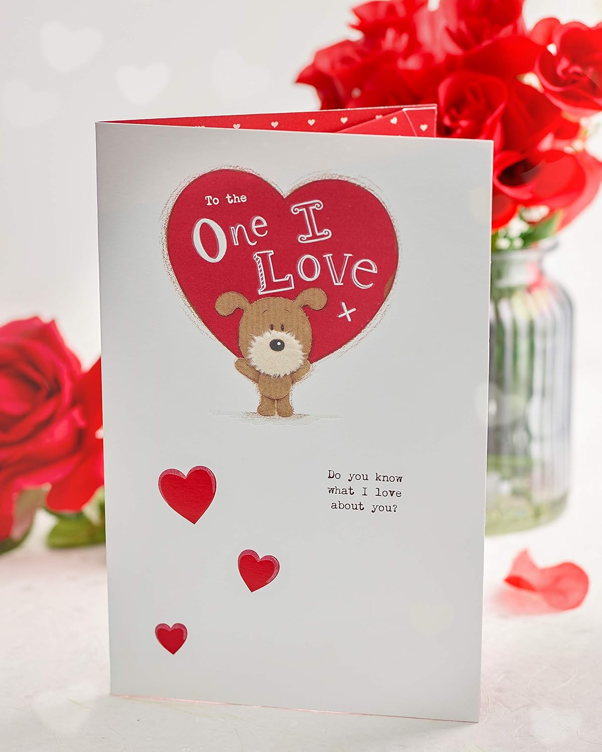 3D One I Love Pop Up Cute Lots of Woof Dog Valentine's Day Card