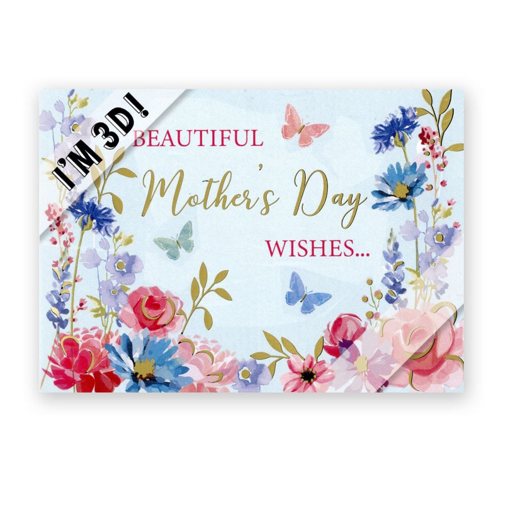 Beautiful Wishes Flutteringly Fabulous! Mother's Day Pop Up Card