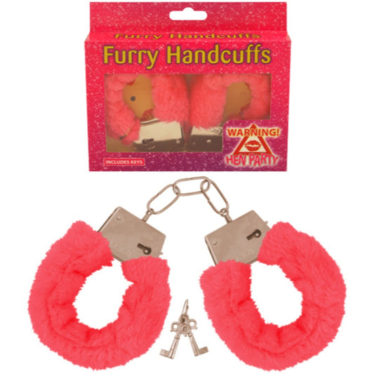 Hen Night Pink Furry Handcuffs