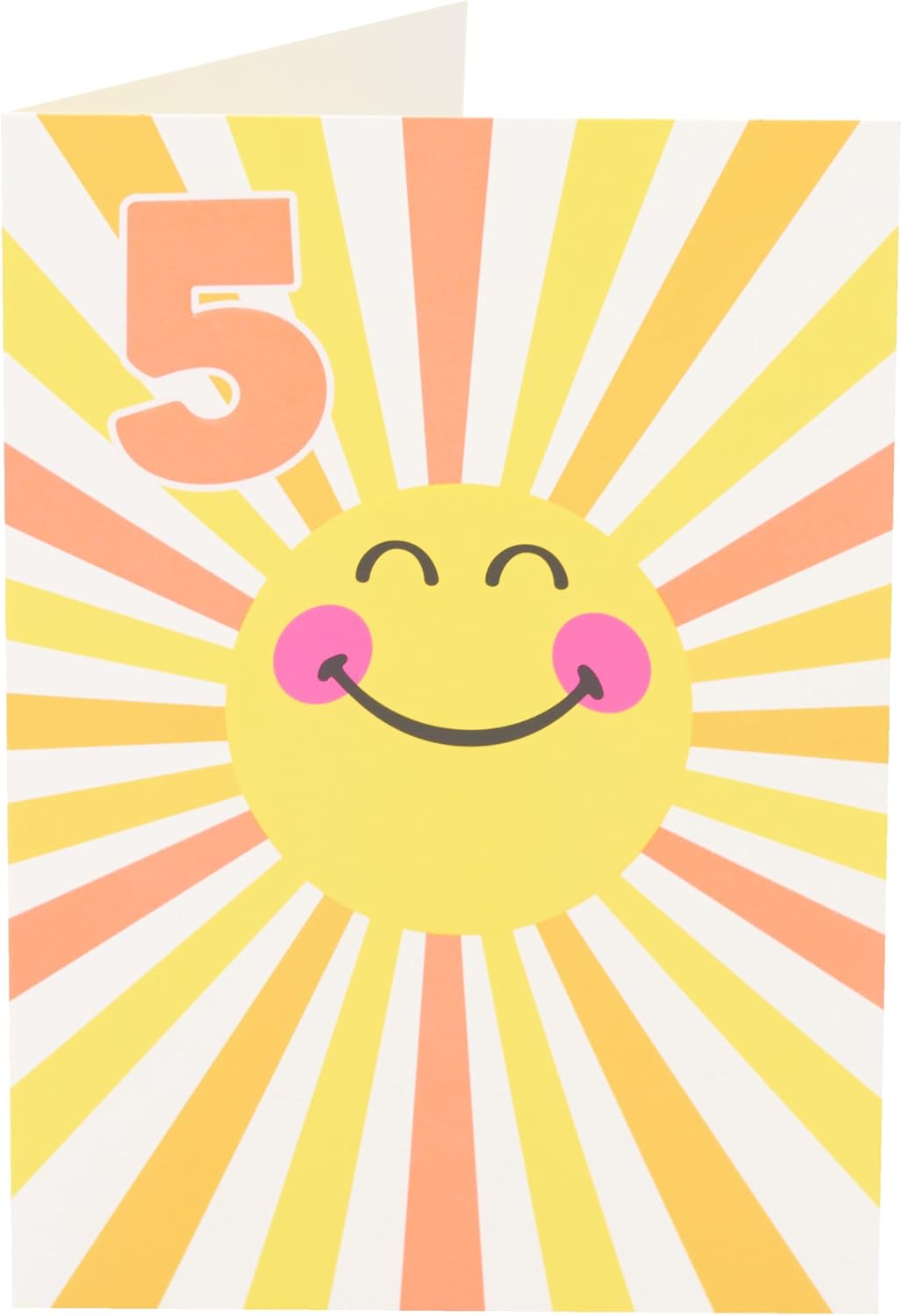 Smiley World Sunshine Design Age 5 Birthday Card