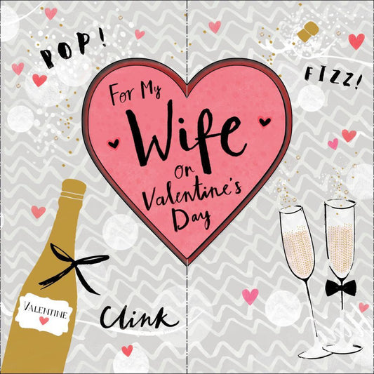 For Wife Pop-Up Design Valentine's Day Card
