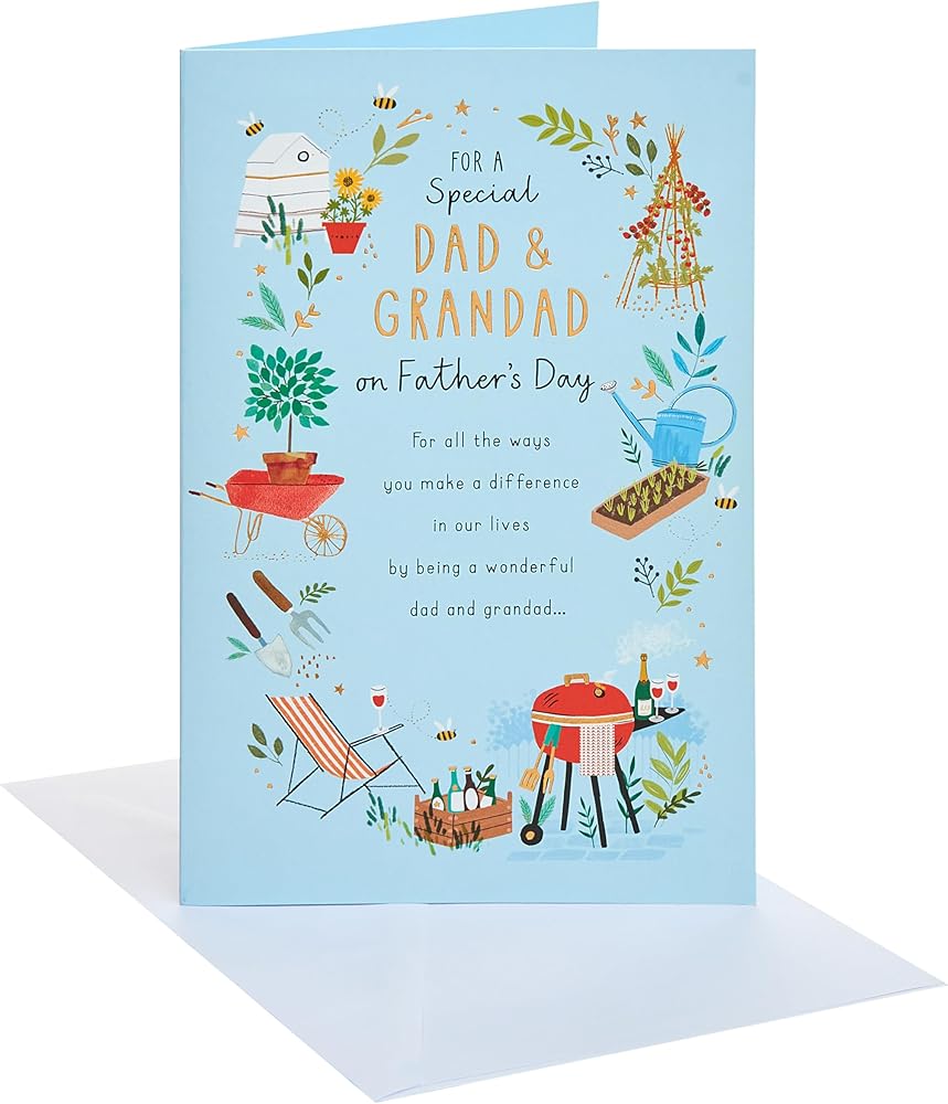 Garden Items Design for Dad & Grandad Father's Day Card