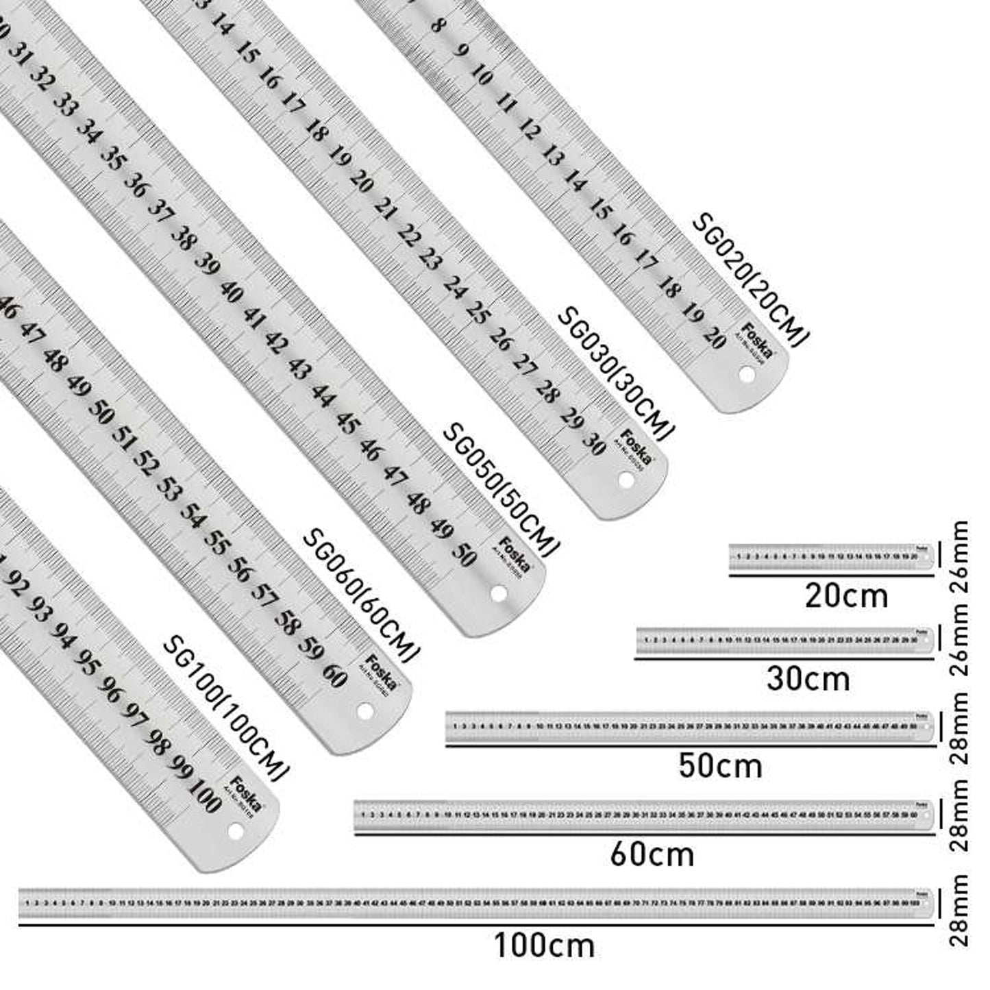 Stainless Steel Ruler 100cm