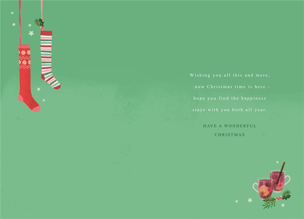 Stockings Design For Both of You Christmas Card