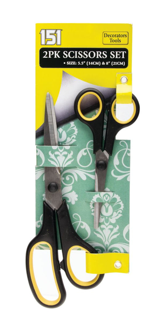 Pack of 2 Scissors with Plastic Handle