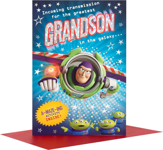 Toy Story Grandson Birthday Card 'Maze' Activity Inside