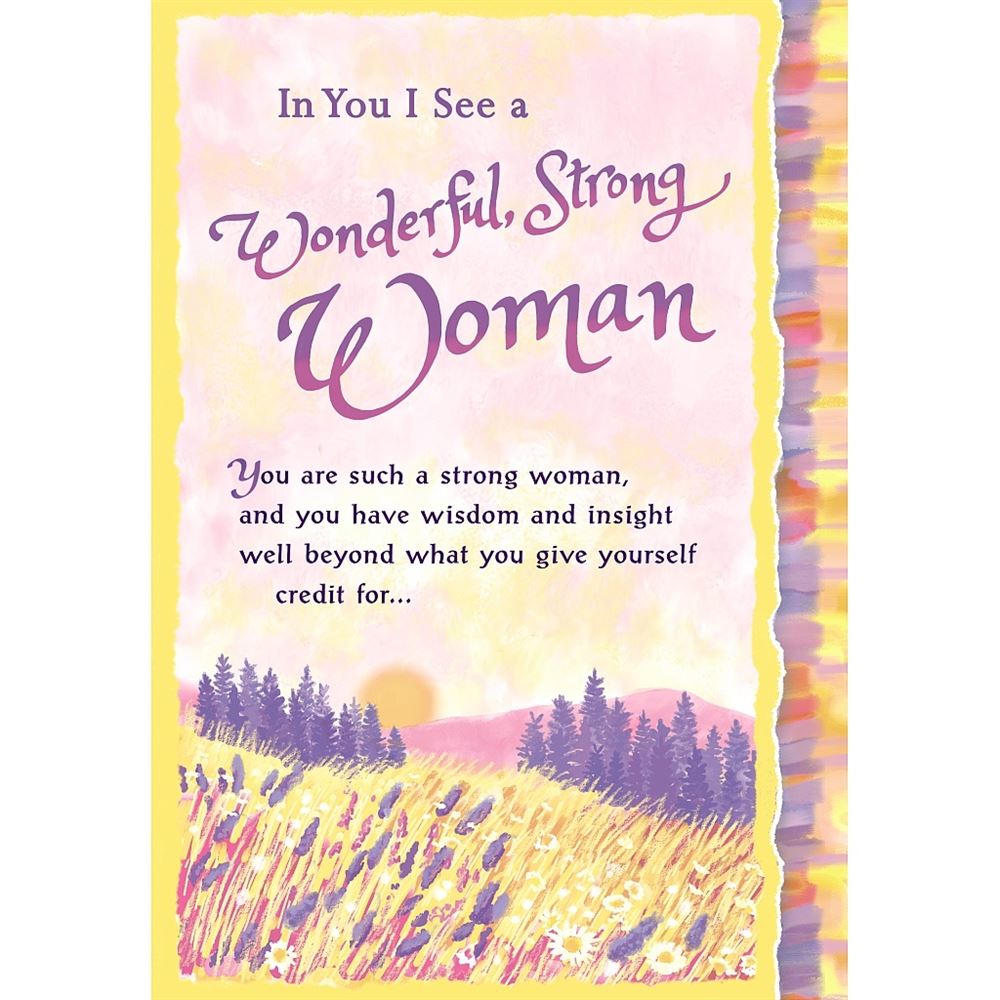 Sentimental Woman A Wonderful Strong Woman Sentimental Verses Keepsake Greeting Card ...