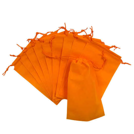 Pack of 50 Orange Coloured 35x25cm Non-Woven Drawstring Bags