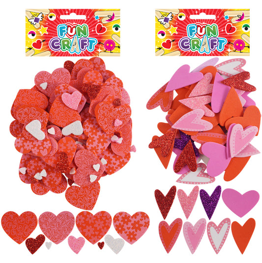 Assorted Heart Design Craft Kit Foam14g (Single Pack)
