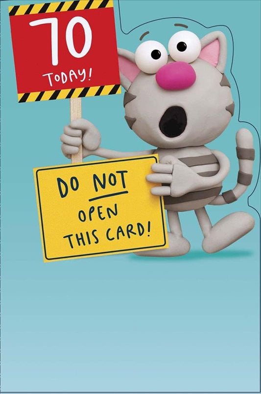 Do Not Open Humour 70th Birthday Card