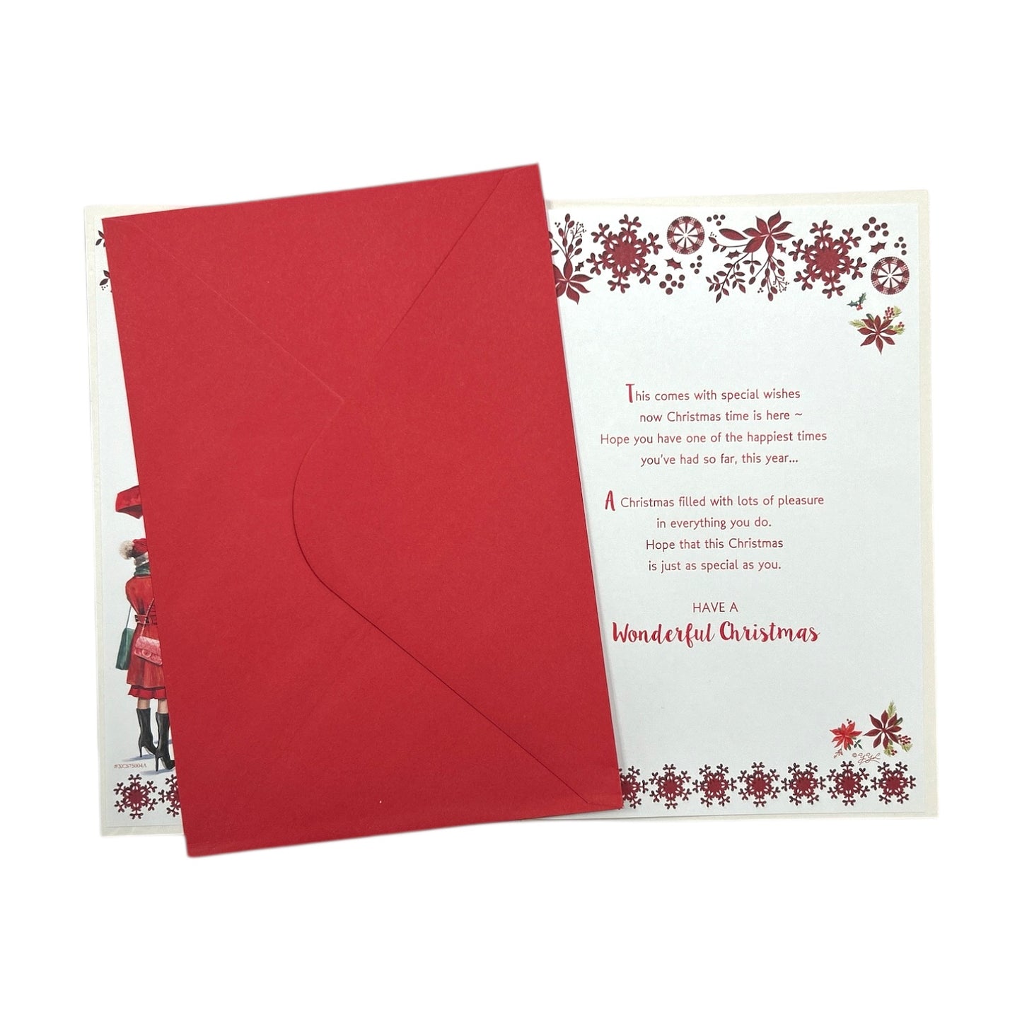 To a Special Sister and Family Flower Cart Design Christmas Card