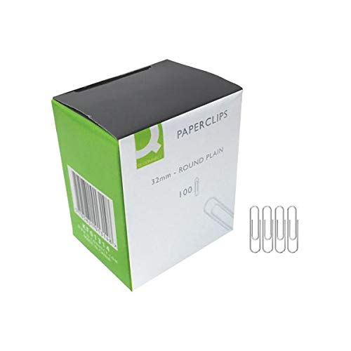 Pack of 100 Paperclips Plain 32mm