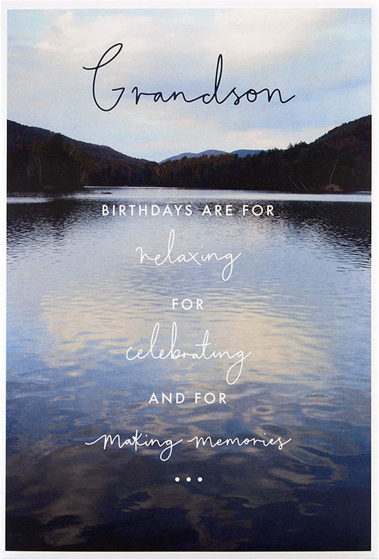 Contemporary Photographic Design Grandson Birthday Card