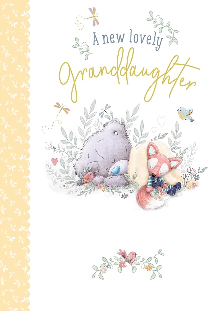 Bear In Blanket A New Wonderful Granddaughter Congratulations Card
