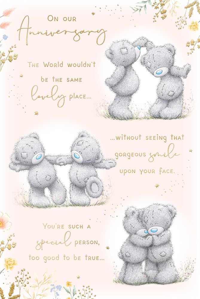 Bears Dancing Storyboard 'On Our Anniversary' With Insert Card 