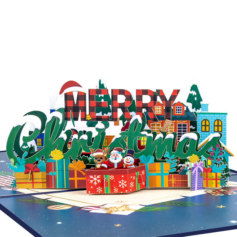 Festive Cheer 3D Pop Up Merry Christmas Card