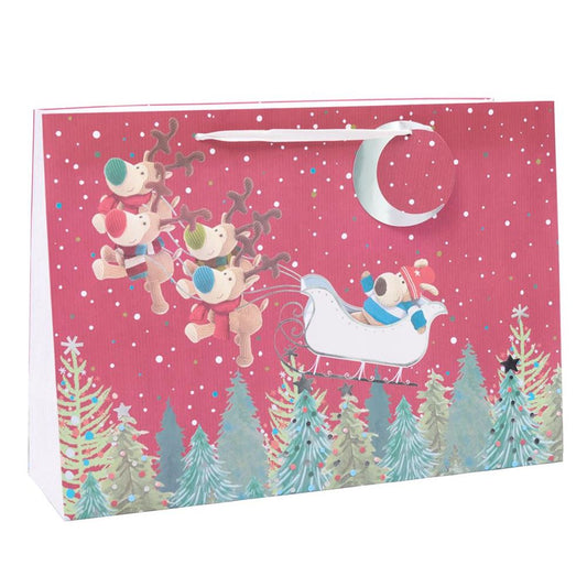 Boofle on Sleigh Design Extra Large Christmas Bag