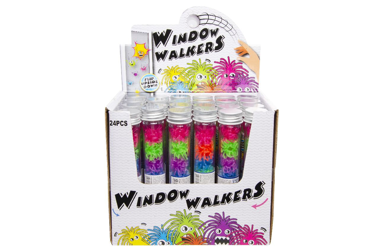 Pack of 7 Whacky Window Walkers Toy Tube