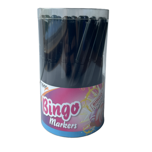 Pack of 24 Mercurio Black Bingo Markers