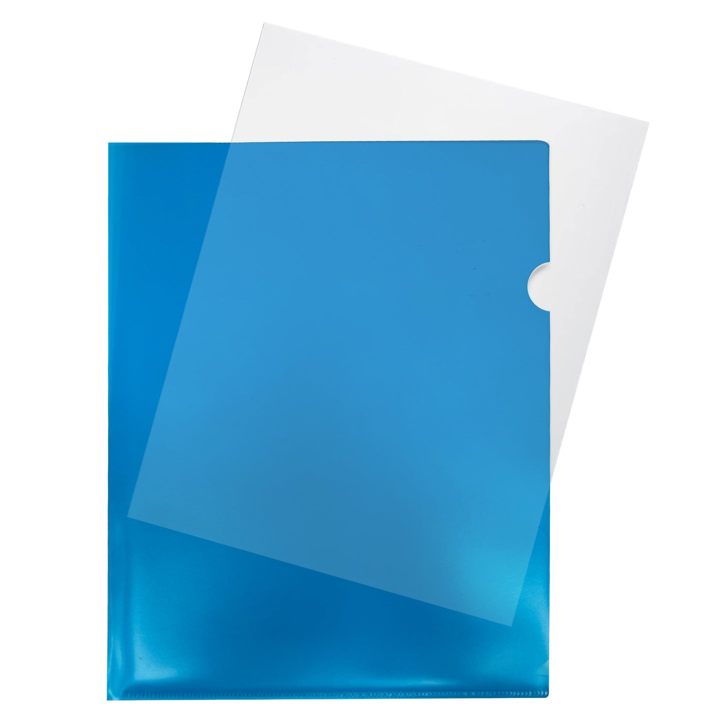 Pack of 200 A4 Blue L Shaped Open Top and Side Report File Folders