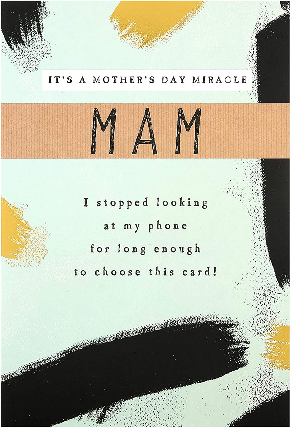 Mam Embossed Contemporary Design Mother's Day Card