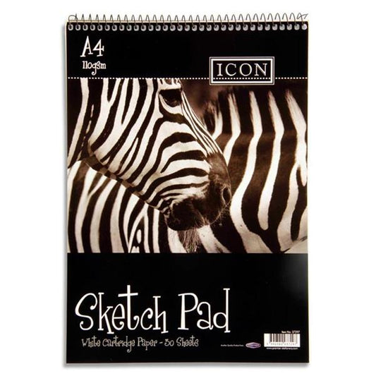 A4 110gsm 30 Sheets Spiral Sketch Pad by Icon