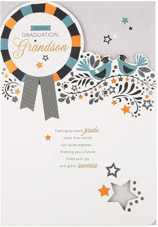 "So Much Pride" Grandson Graduation Congratulations Card