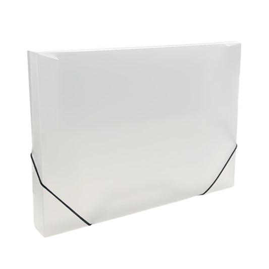 Pack of 10 A4 Clear Box Files with Elastic Closure