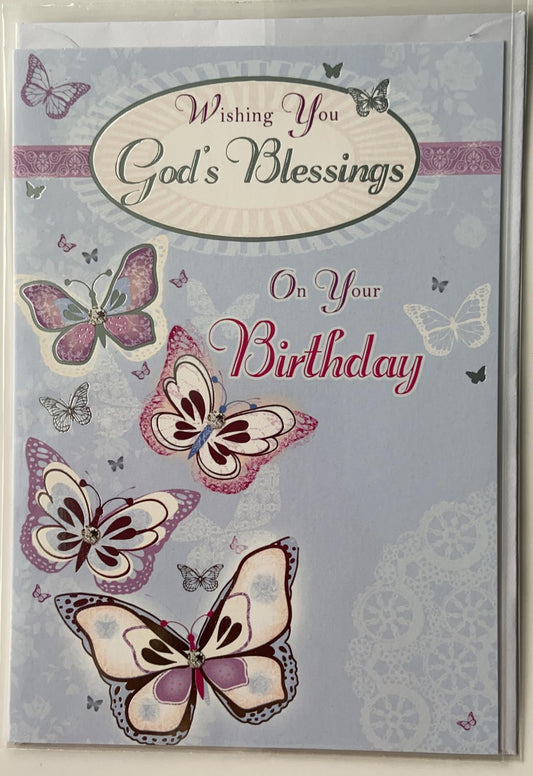 God's Blessings Sentimental Verse Birthday Card