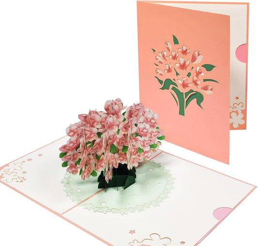 Magnolia Blossom 3D Pop Up Greeting Card - Mother's Day Anniversary Birthday Get Well