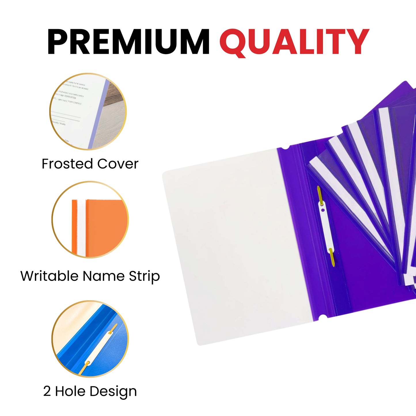 Pack of 60 Orange A4 Project Folders by Janrax