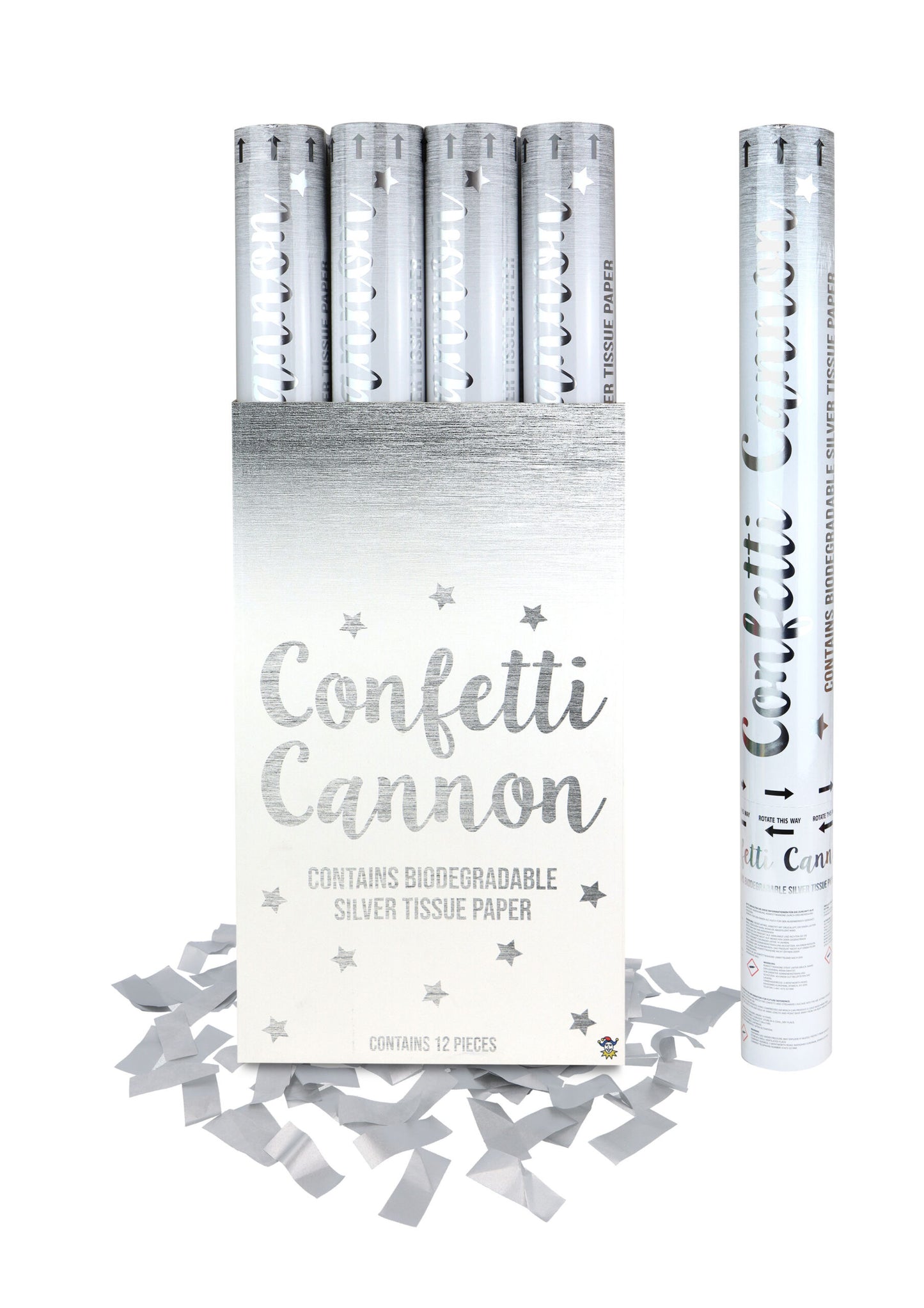 Silver Paper Confetti Shooters 50cm