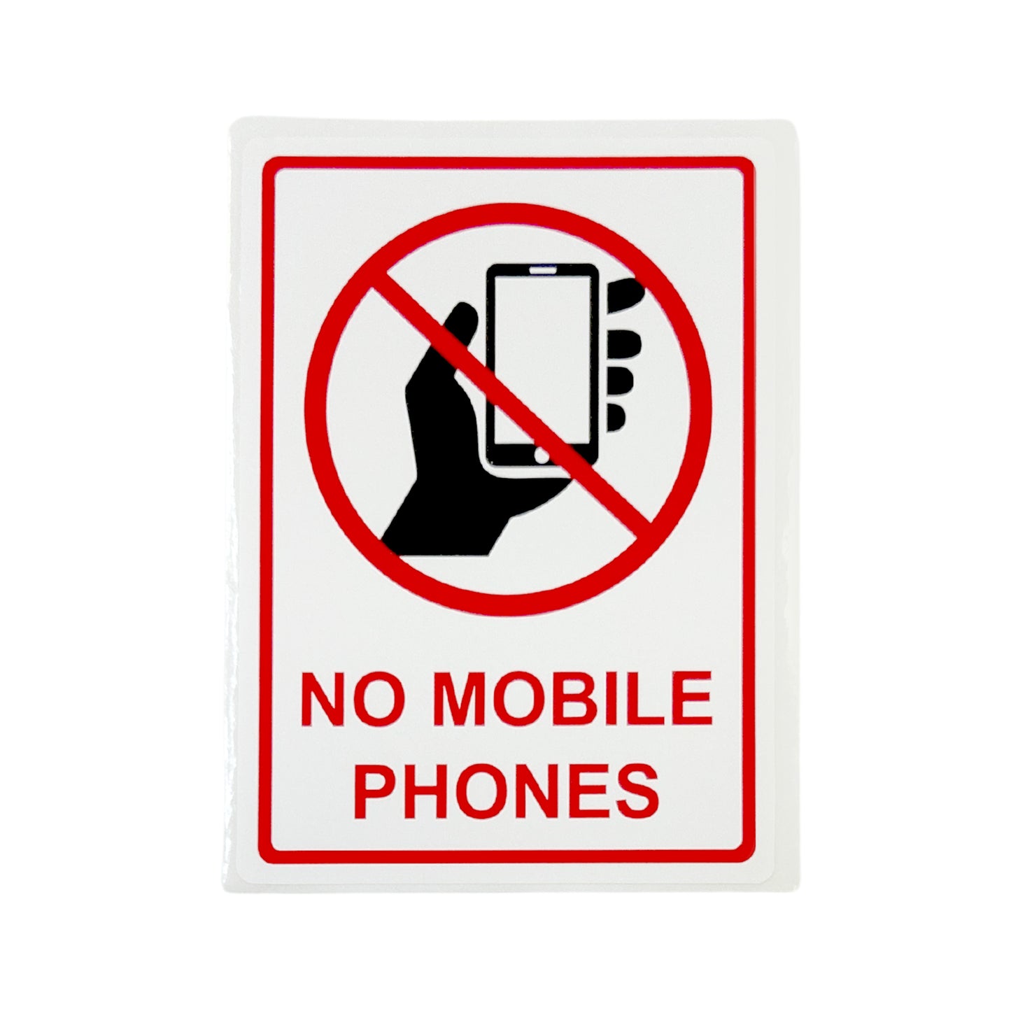 Pack of 18 No Mobile Phone Sign Self Adhesive Labels 80x110mm