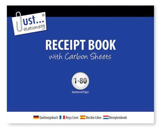 Just Stationery 102 x 127mm Receipt Book