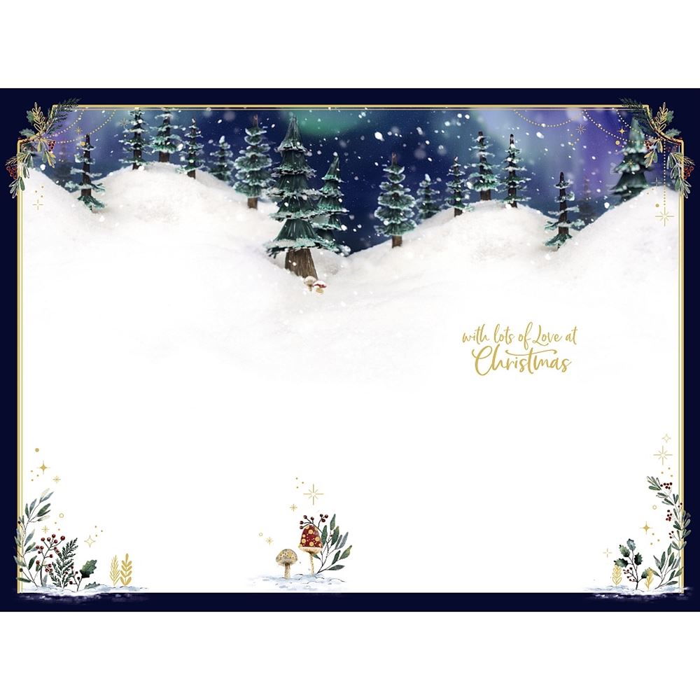 Bear And Reindeer Special Granddaughter 3D Keepsake Christmas Card