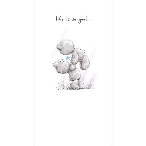 LIFE IS GOOD. Cute Me to You Bear Love Couple Whispers Greeting Card