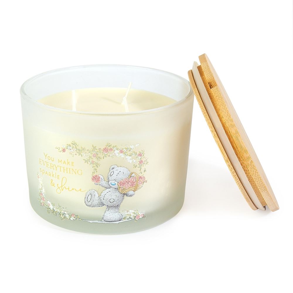 Me to You Tatty Teddy Scented Three Wick Candle with 'Sparkle and Shine' Caption Official Collection