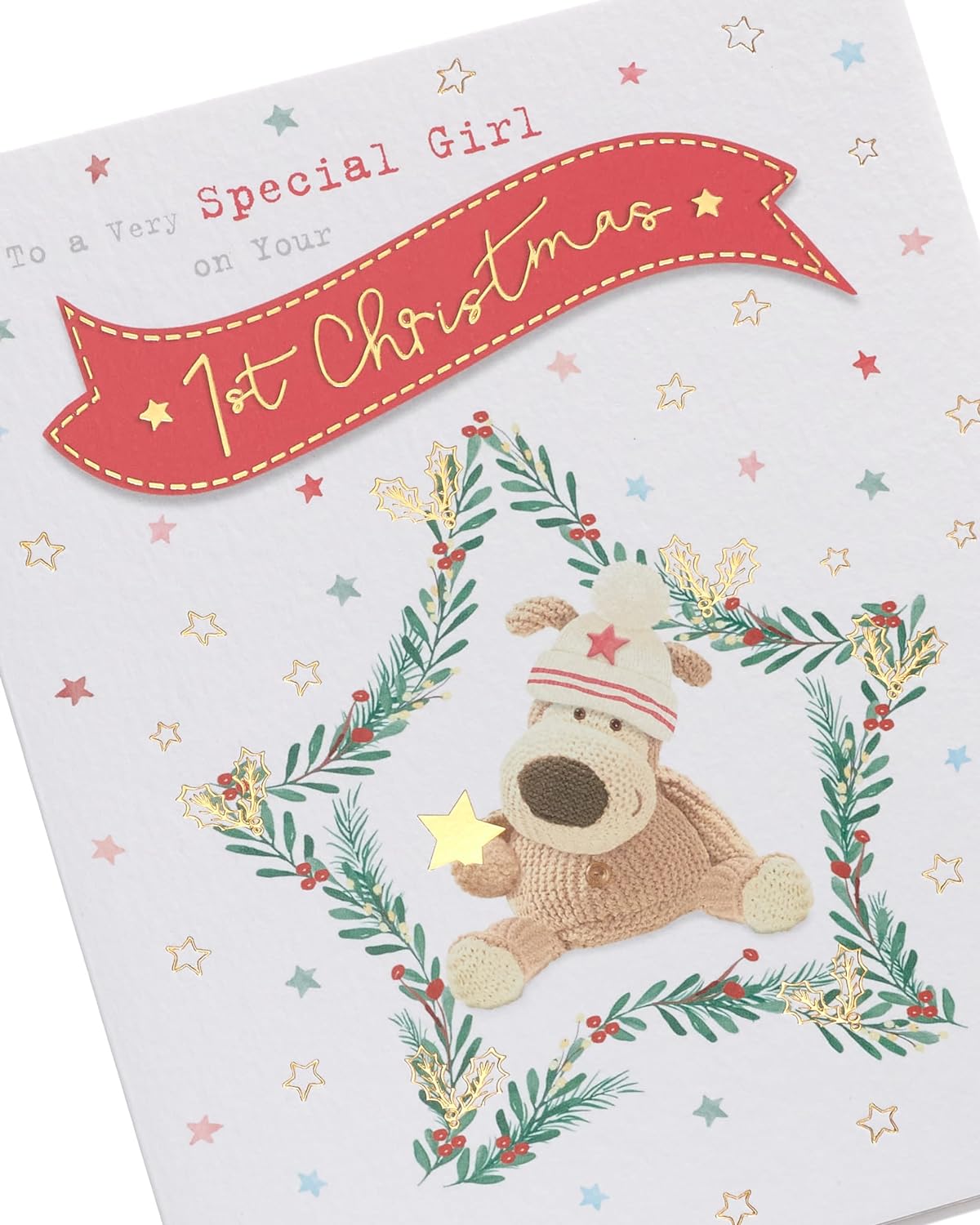 Very Special Girl On Your 1st Christmas Card Cute Boofle