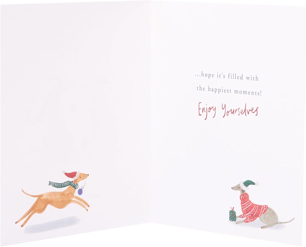 Whippets Design To Both Of You Christmas card